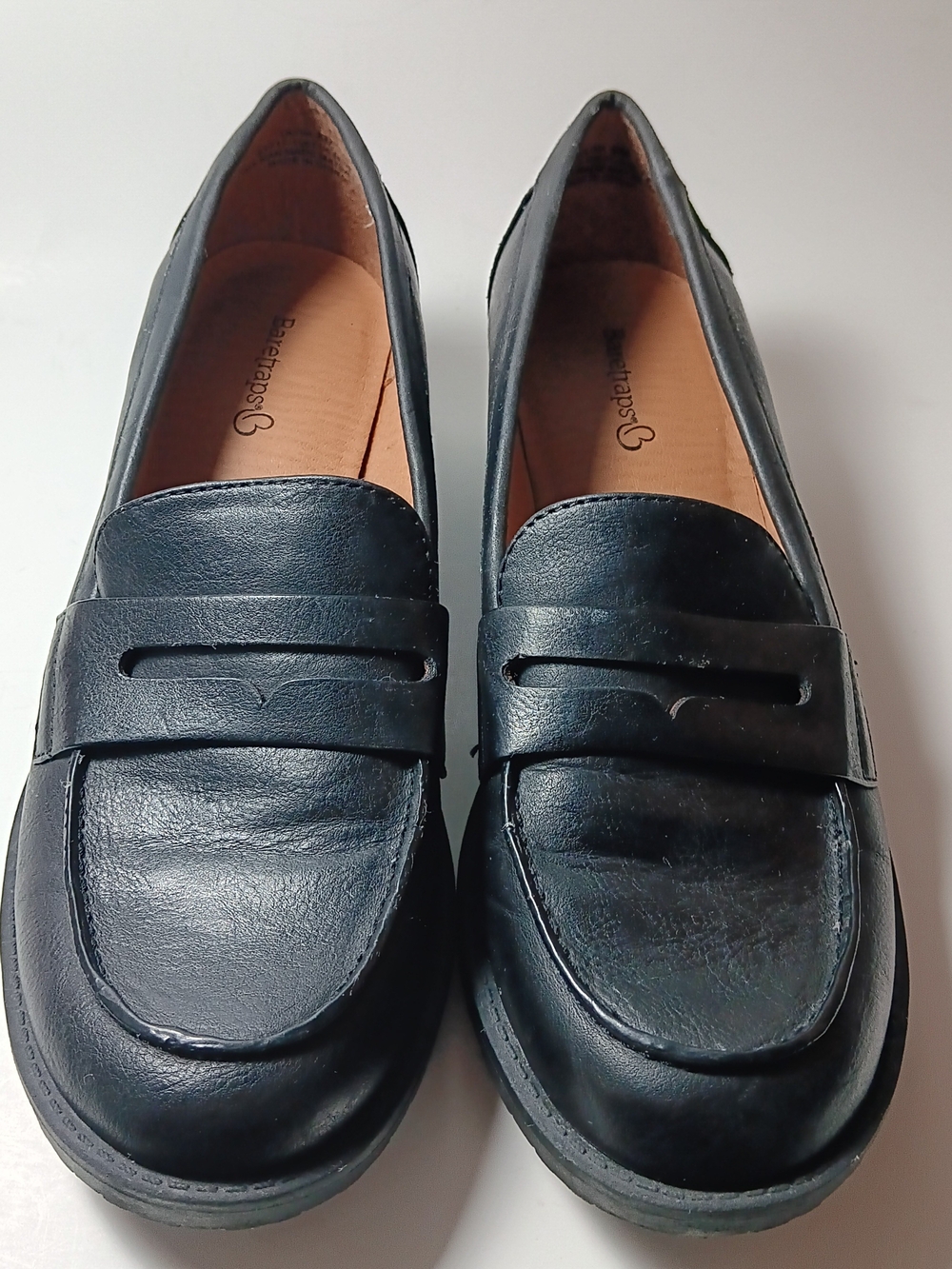 Baretraps Black Loafers Slip On Comfort Flats Work Casual Shoes